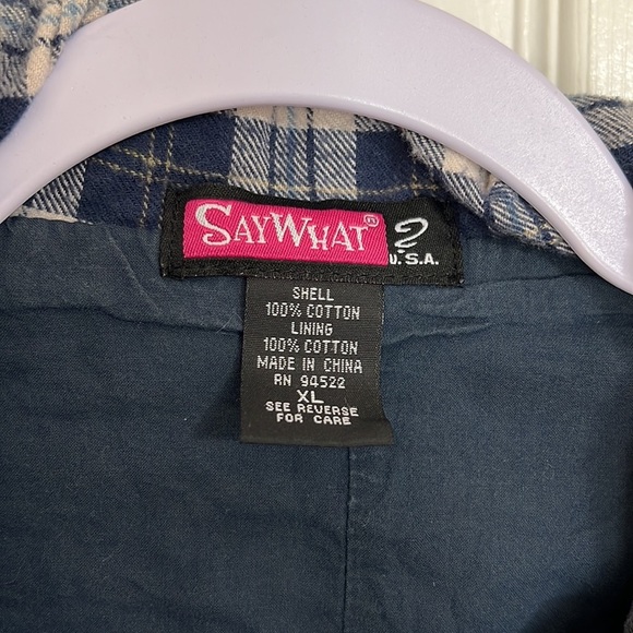 Say What Women’s Ladies Plaid Jacket/Thick Shirt XL - Picture 3 of 6